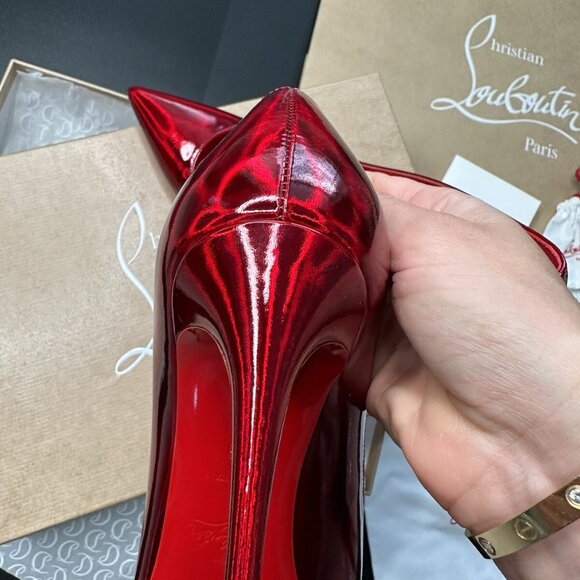 Christian Louboutin SO KATE 120 Psychic Patent Leather Pumps Heels - Picture 4 of 8